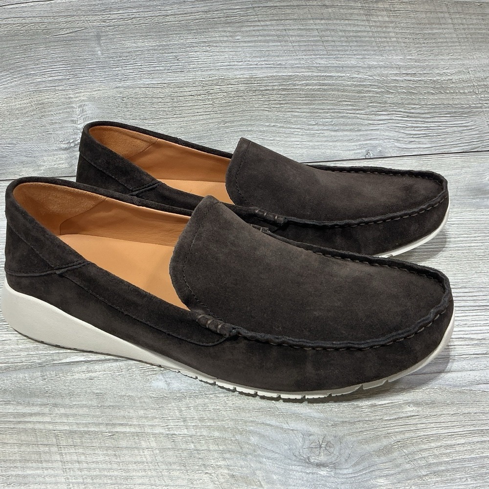 Olukai Men's Size 9.5 M Chocolate Brown Ka'a Slip-On Suede Driving Loafers